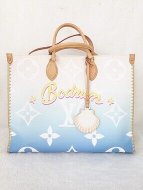 Auth Louis Vuitton Monogram Giant Raffia Bodrum By The Pool Onthego GM Tote